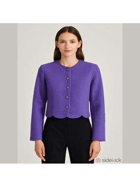 Vintage Geiger Wool Jacket Sz EU 40 Purple (Fits M)